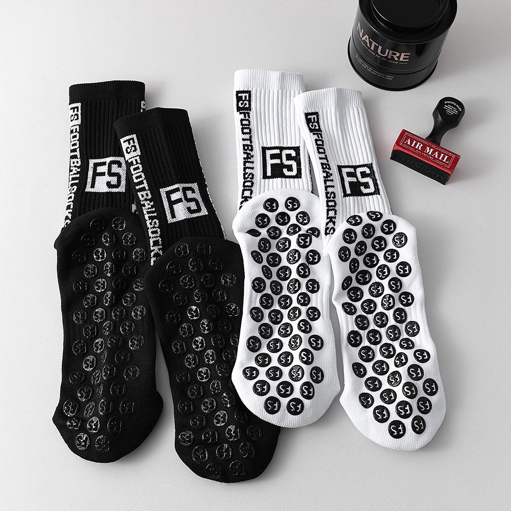 Men’s Non-Slip Grip Sports Socks | Breathable Athletic Socks with Anti-Skid Nylon Grip for Gym & Training