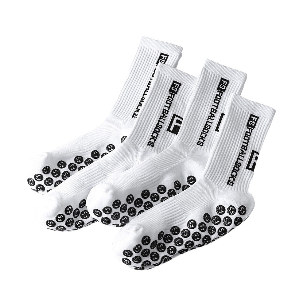 Men’s Non-Slip Grip Sports Socks | Breathable Athletic Socks with Anti-Skid Nylon Grip for Gym & Training