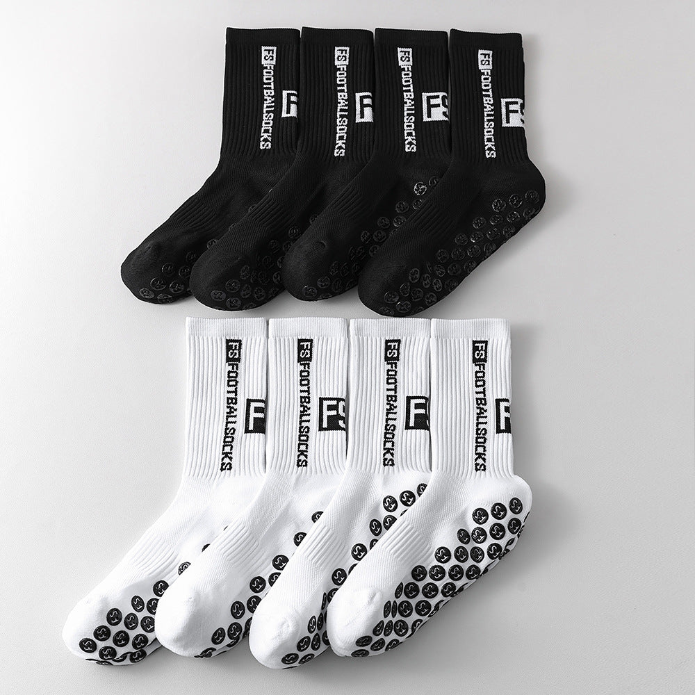 Men’s Non-Slip Grip Sports Socks | Breathable Athletic Socks with Anti-Skid Nylon Grip for Gym & Training