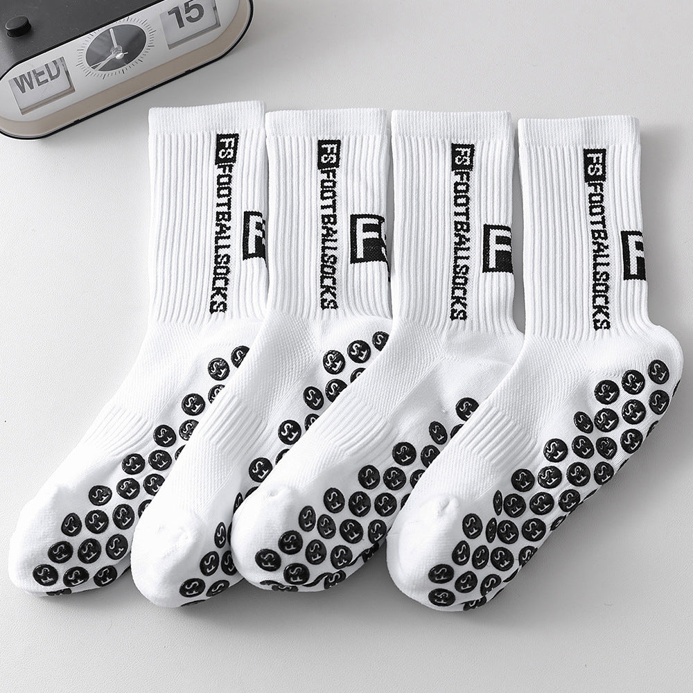 Men’s Non-Slip Grip Sports Socks | Breathable Athletic Socks with Anti-Skid Nylon Grip for Gym & Training